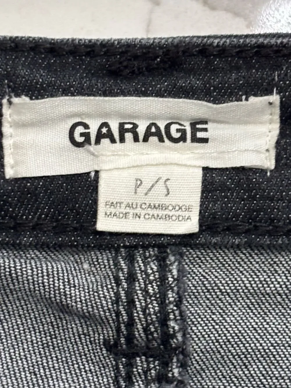 GARAGE Black Lace-Up Denim Mini Jeans Skirt Women’s Small